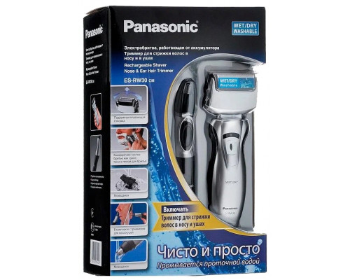 Бритва PANASONIC ES-RW30S серебристый/черный