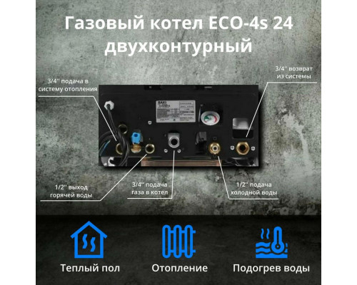 Газовый котел Baxi Есo-4s 24 АТМО