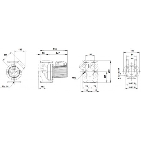 Насос Грундфос UPS 40-60/2 F 3*400-415 PN6/10 циркуляционный