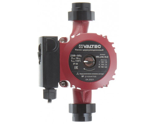 Циркуляционный насос VALTEC RS 25/8-180 с гайками Циркуляционный насос VALTEC RS 25/8-180 с гайками