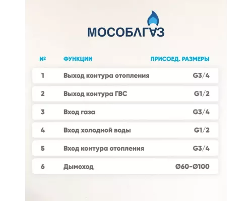 Настенный газовый котел MOGUCHI GBL 24F