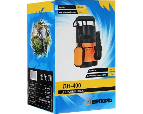 Дренажный насос Вихрь ДН-400 68/2/1