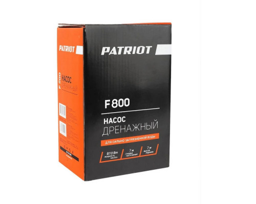 Садовый насос дренажный Patriot F 800