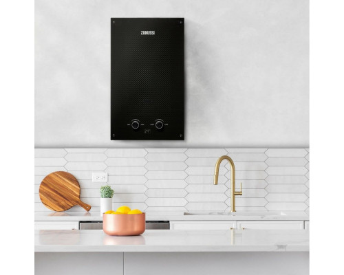 Проточный газовый водонагреватель Zanussi GWH 10 Fonte Glass Carbon