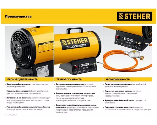 Тепловая пушка STEHER SG-10