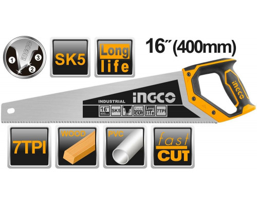Ножовка по дереву INGCO HHAS08400 400мм