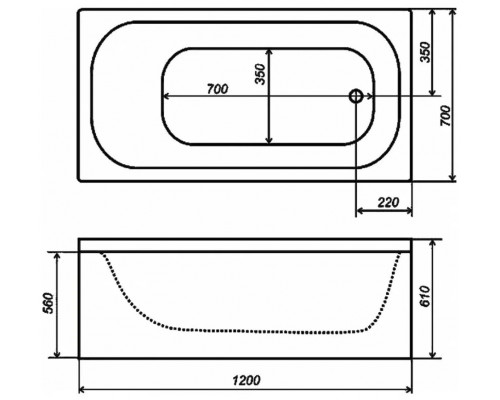 Ванна Triton Стандарт 120 Экстра с экраном