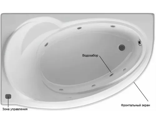 Ванна Бетта 160 Левая