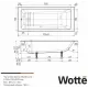 Ванна чугунная 1700*700 Wotte Line