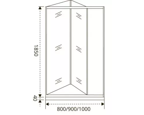 Душевая дверь GoodDoor INFINITY SD-100-C-CH (прозрачное стекло)