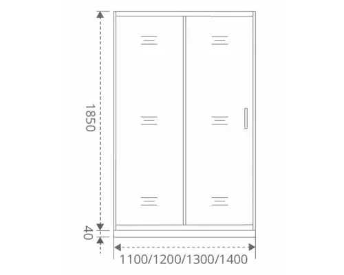 Душевая дверь GoodDoor LATTE WTW-120-C-WE (прозрачное стекло)