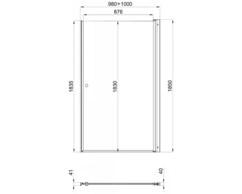 Душевая дверь Triton Уно 100*185