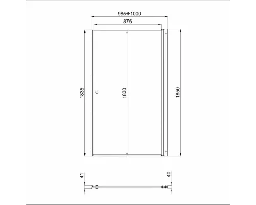 Душевая дверь Triton Уно 100*185