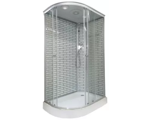 Душевая кабина ДАНА 35K R 120*80*215 Н/П белый кирпич