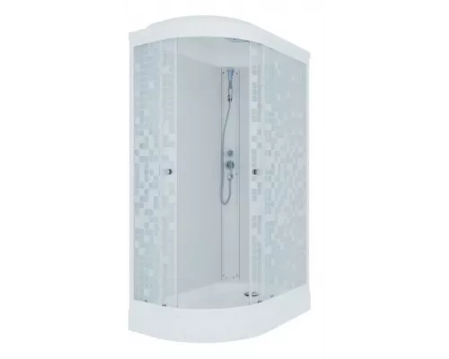 Душевая кабина Triton Коралл 120*80 А прав 1/4 круга, низ.подд., Белый ДН4
