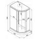 Душевая кабина Triton Коралл 120*80 А прав 1/4 круга, низ.подд., Белый ДН4