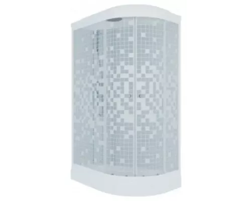 Душевая кабина Triton Коралл 120*80 А прав 1/4 круга, низ.подд., Белый ДН4