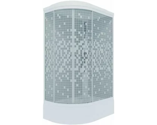 Душевая кабина Triton Коралл 120*80 B лев 1/4 круга, сред.подд., Белый ДН4