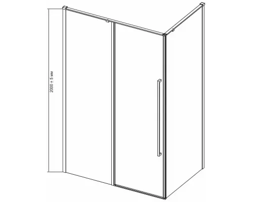 Душевое ограждение Mirsant Next 100 Black без поддона