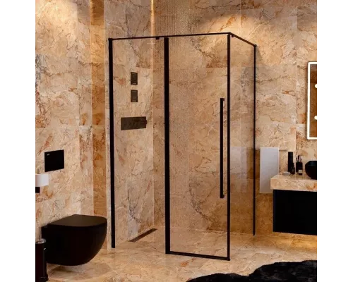 Душевое ограждение Mirsant Next 100 Black без поддона