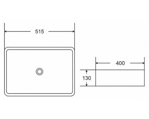 Раковина накладная SHELL-0619 Statuario 515*400*130