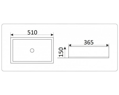 Раковина накладная CeramaLux 9129 510*365*150