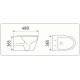 Унитаз подвесной CeramaLux B2330-1MB черный матовый