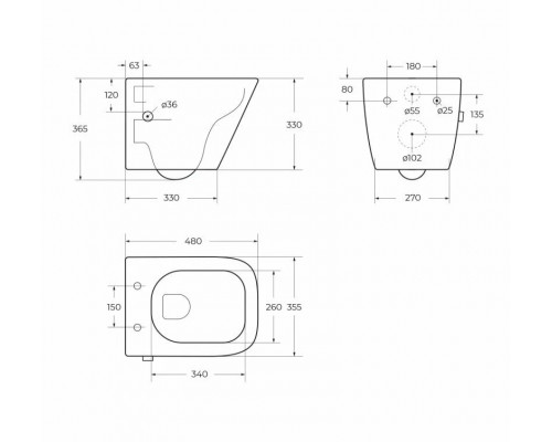 Унитаз подвесной BelBagno DUE BB3103CHR-BS/SC