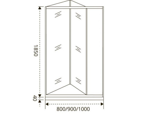 Душевая дверь GoodDoor INFINITY SD-100-C-CH (прозрачное стекло)