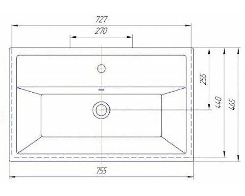 Раковина мебельная Kirovit Гранд 750 75,5*46,5*20 Раковина мебельная Kirovit Гранд 750 75,5*46,5*20