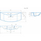 Раковина мебельная Kirovit Стиль 1050 106,5*49,3*21,5