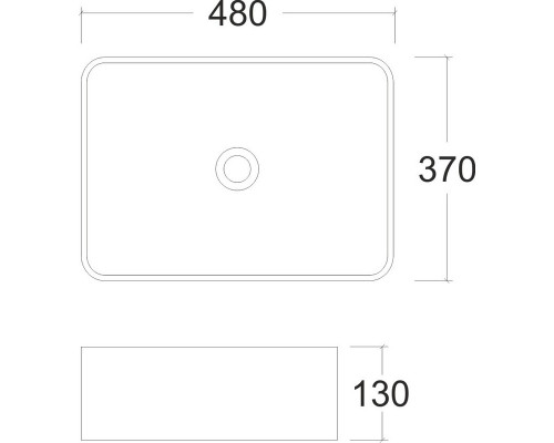 Раковина накладная EvaGold A022CBKM 480*370*130