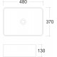 Раковина накладная EvaGold A022CBKM 480*370*130