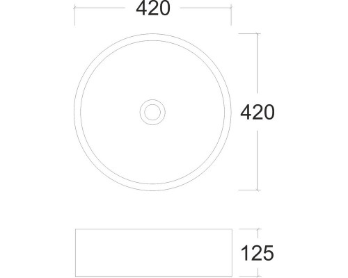 Раковина накладная EvaGold A544CDGRM 420*420*125