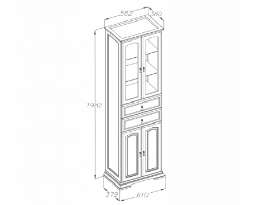 Пенал Opadiris Риспекто 60 цвет 9003