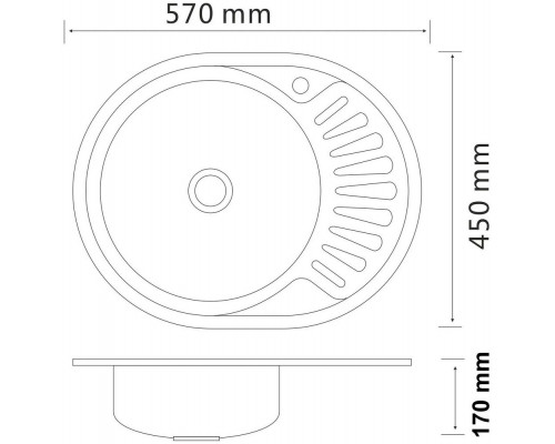 Кухонная мойка РМС MG6-5745OVL 