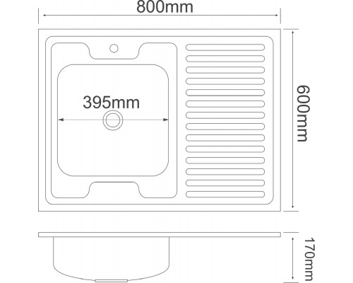 Кухонная мойка РМС MG6-8060L