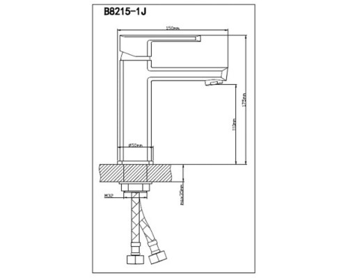 Смеситель для раковины BOOU B8215-1J 