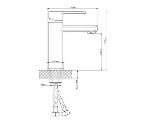 Смеситель для раковины BOOU B8215-1J 