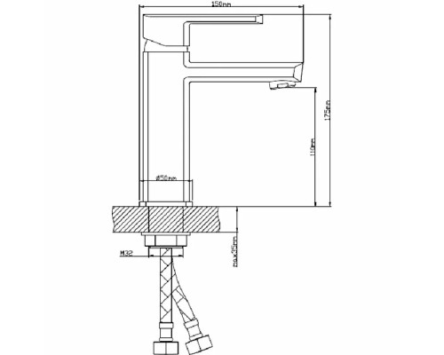 Смеситель для раковины BOOU B8215-1J 