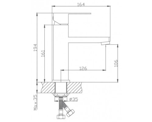 Смеситель для раковины Troya GOF1-A095