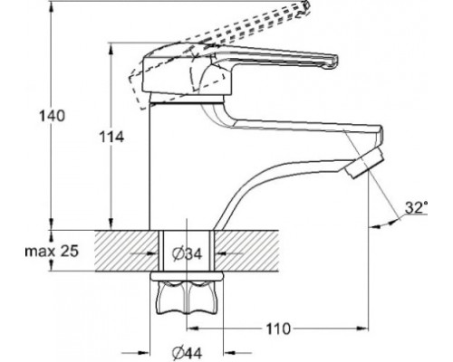 Смеситель для раковины Solone SIT1-A182