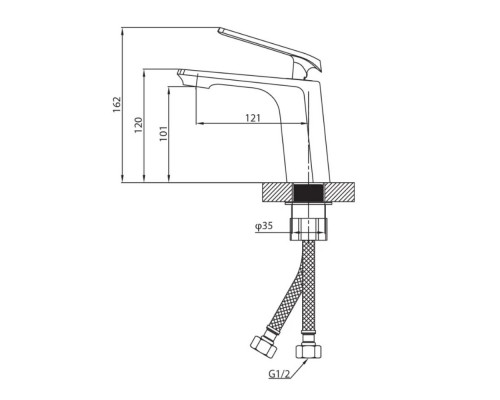 Смеситель для раковины Vieir V332511F 