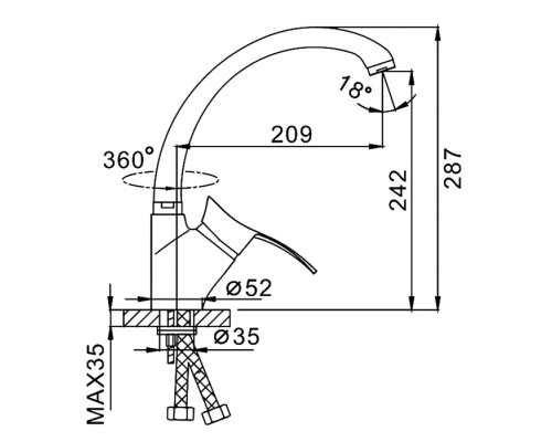 Смеситель для раковины Frap F4101