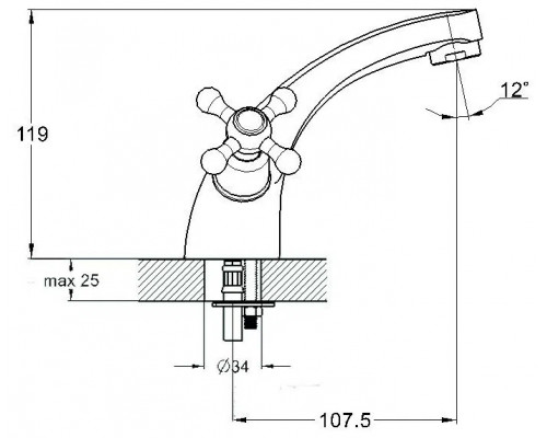 Смеситель для раковины G-Lauf QMT1-A722