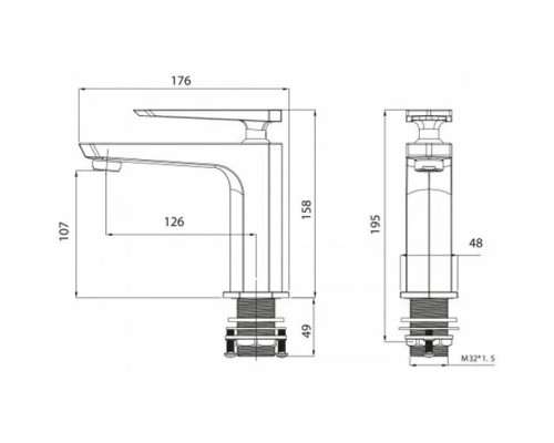 Смеситель для раковины Lemark Prizma LM3906C