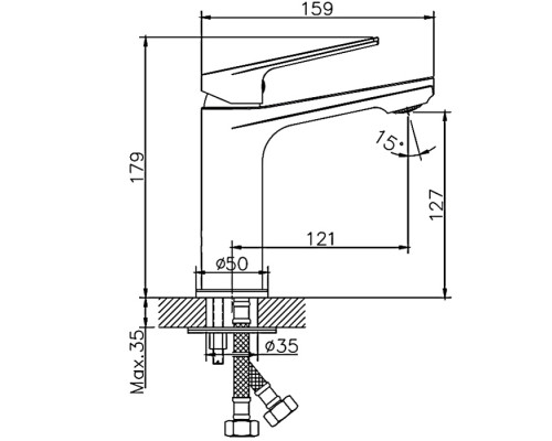 Смеситель для раковины Haiba HB10533-3