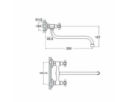 Смеситель для кухни Zegor DMX12-A605