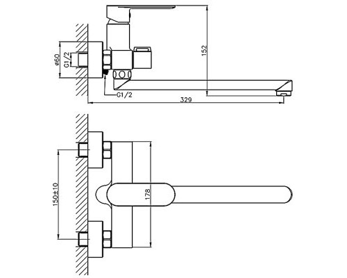 Смеситель для ванны Haiba HB22590-7