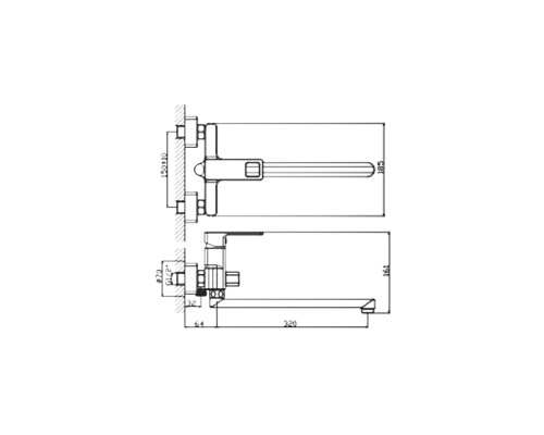 Смеситель для ванны Haiba HB22615